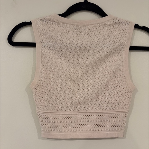 Babaton Aritzia Cream Textured Sleeveless Crop Top XXS - Picture 5 of 6